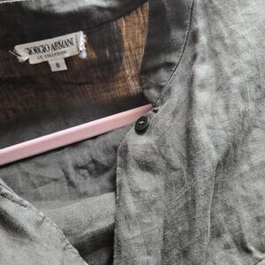 Giorgio Armani Green Button Down Shirt Sz 8